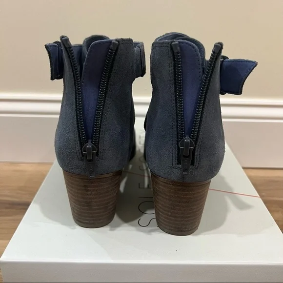 SOLE SOCIETY ANKLE BOOTS AZURE VISTA BLUE 8.5 EUC SHOES - Picture 9 of 10